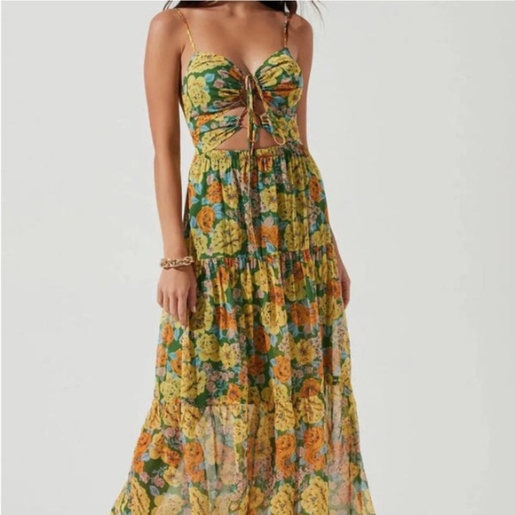 Astr the Label Brandy Floral Cinched Dress sz Small - Picture 1 of 5